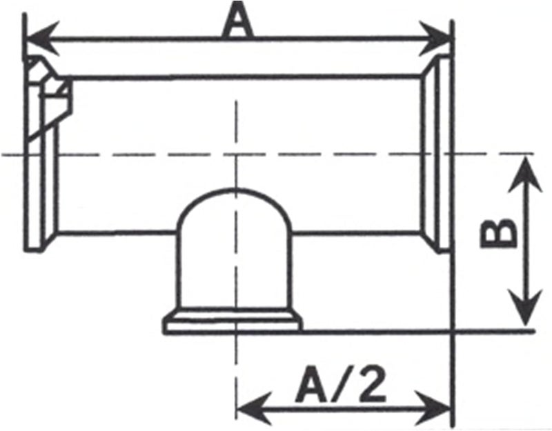 DEKADONS KF-40 to KF-16 3 Way Tee Reducer Vacuum Fittings, ISO-KF Flange Size NW-40 to NW-16 Outlet Quick-Install Reducing Fitting, Stainless Steel (KF-40 to KF-16) - Image 3